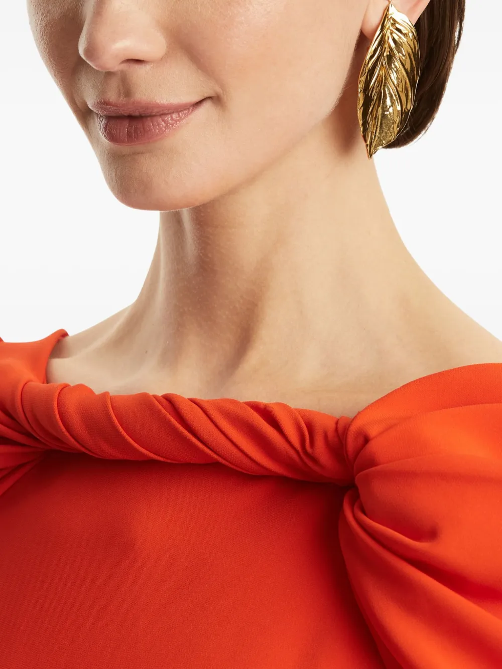 Oscar de la Renta Grote Leaf oorbellen - Goud