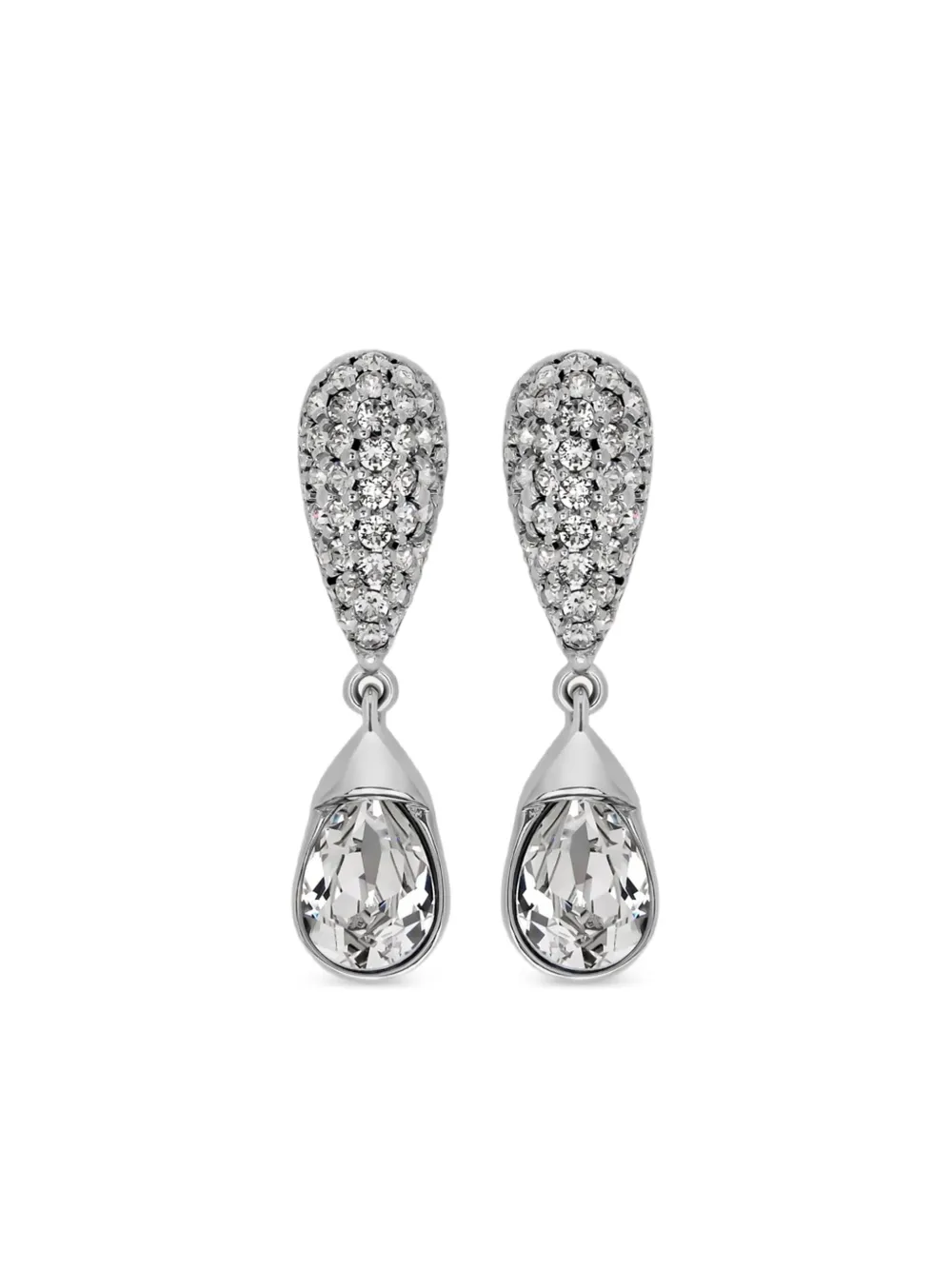 Oscar de la Renta クリスタル ピアス - シルバートーン Oscar de la Renta クリスタル ピアス - シルバートーン