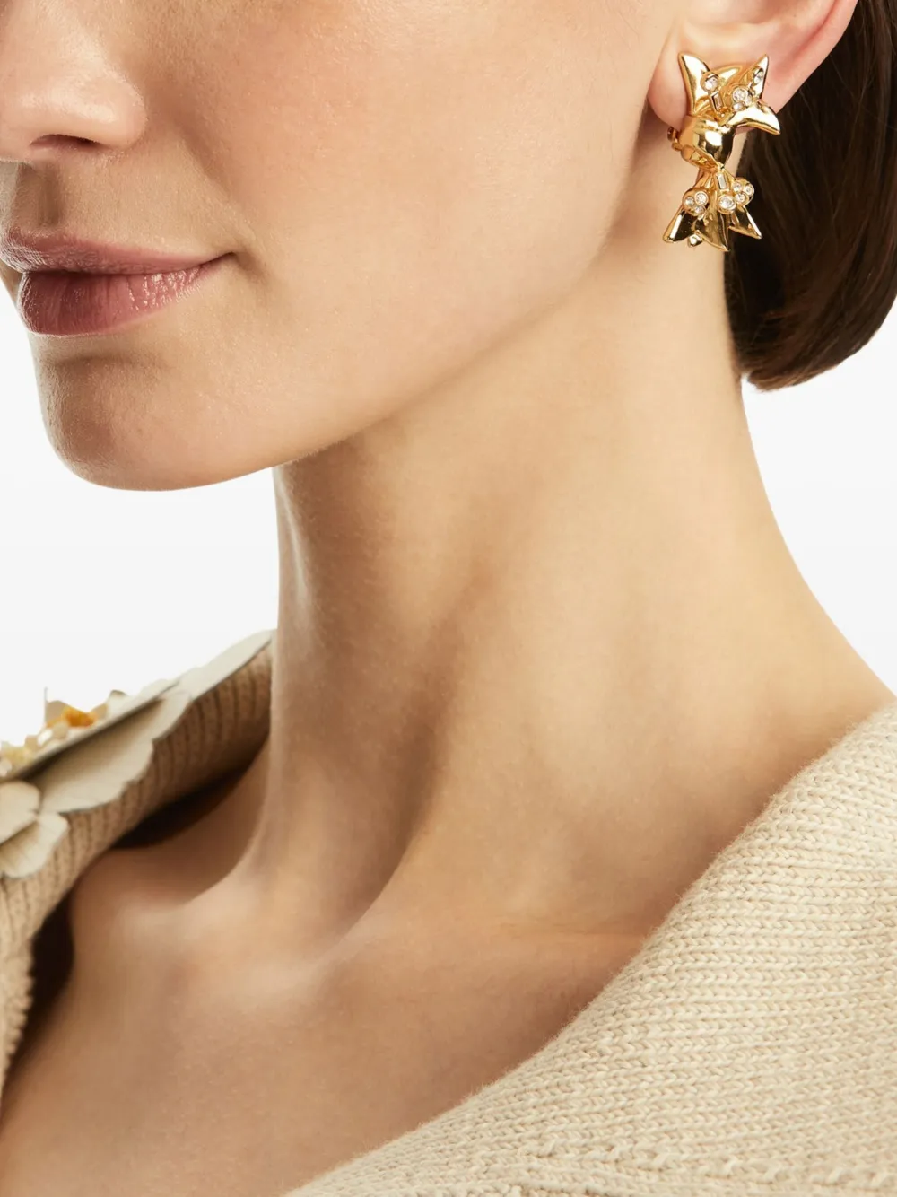 Oscar de la Renta Mill Bow oorbellen - Goud