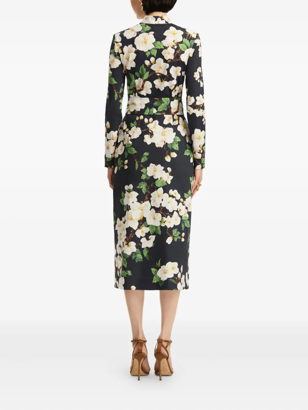 Oscar de la Renta Jurk van stretch-katoen Blauw