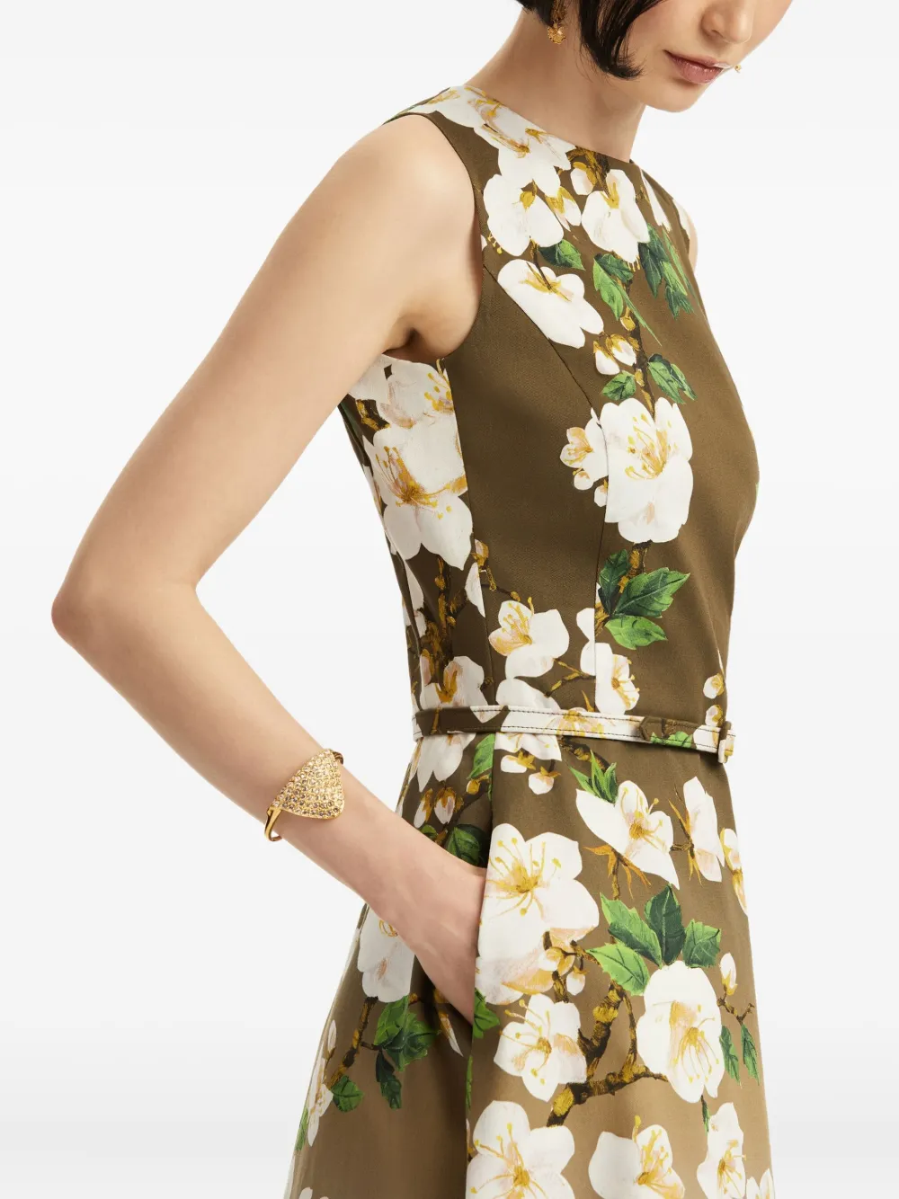 Oscar de la Renta Jurk met print Wit