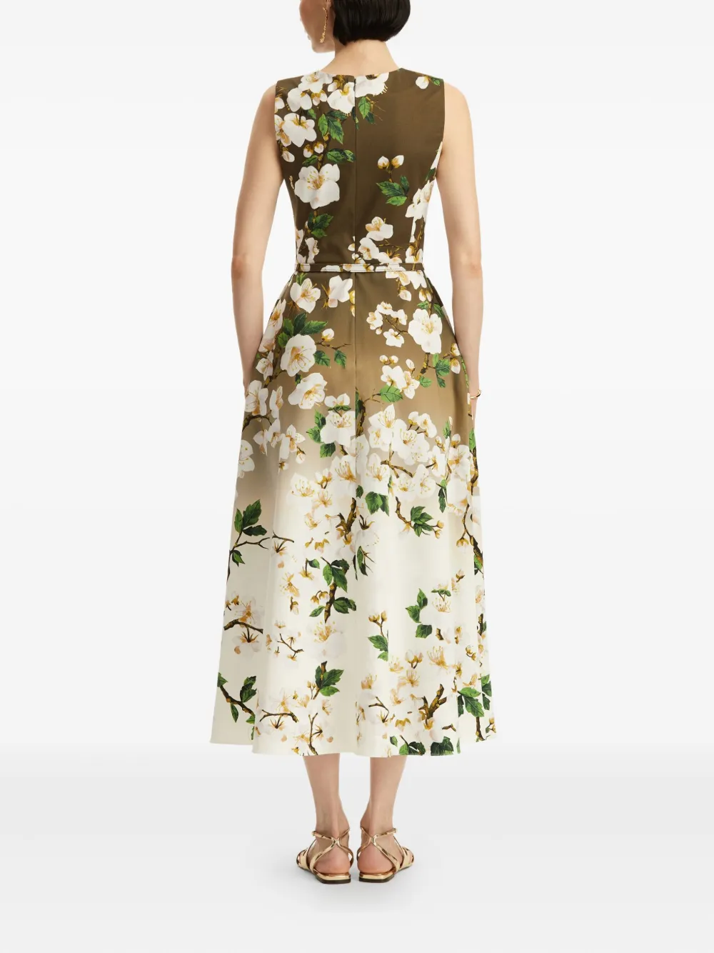Oscar de la Renta Jurk met print Wit