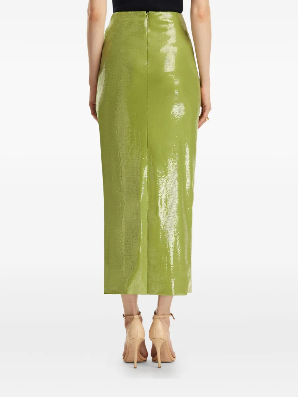 OSCAR DE LA RENTA SEQUINNED PENCIL SKIRT