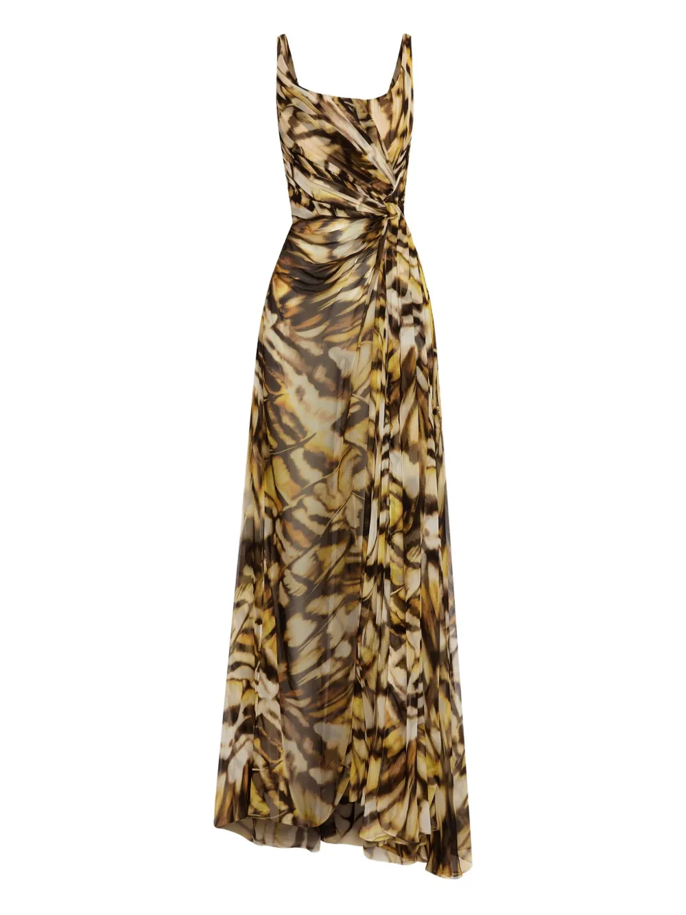 printed silk dress