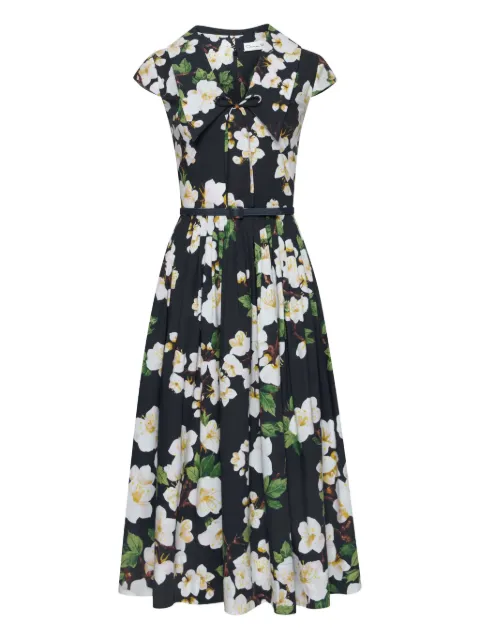 Oscar de la Renta printed poplin dress
