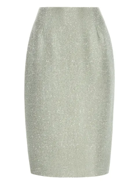 Oscar de la Renta falda lápiz bordada con lentejuelas