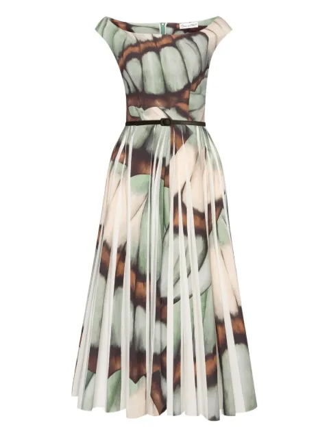 Oscar de la Renta printed poplin dress