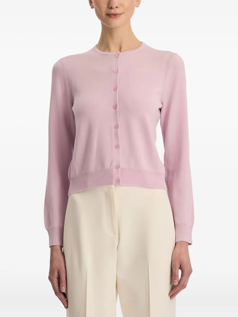 Oscar de la Renta Vest met knopen Roze