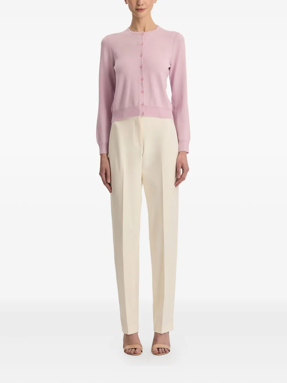 Oscar de la Renta Vest met knopen Roze