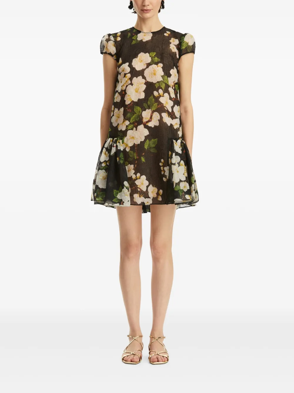 Oscar de la Renta Zijden mini-jurk - Blauw