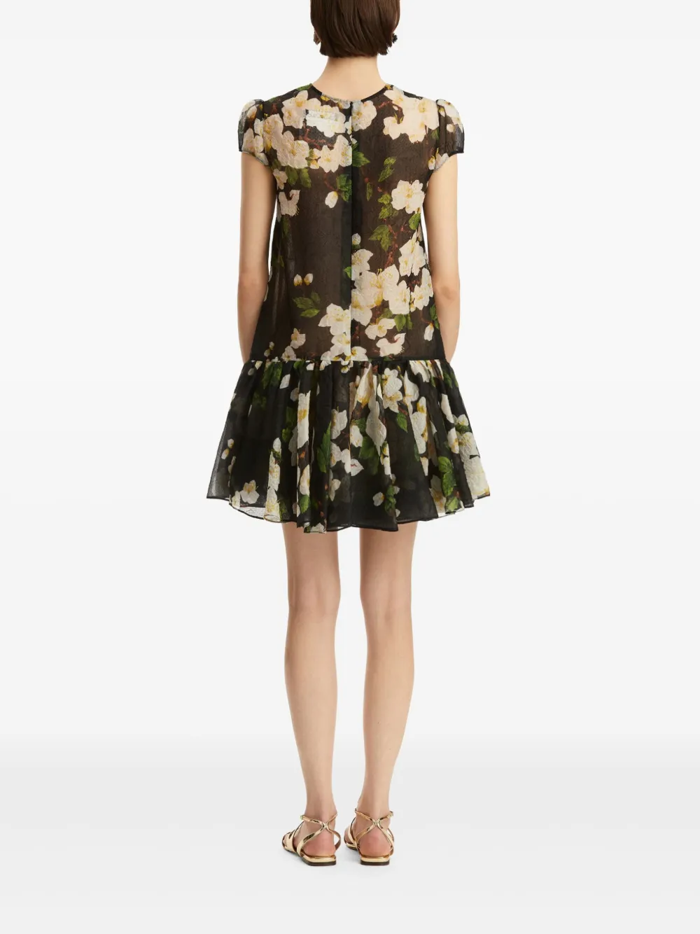 Oscar de la Renta Zijden mini-jurk Blauw