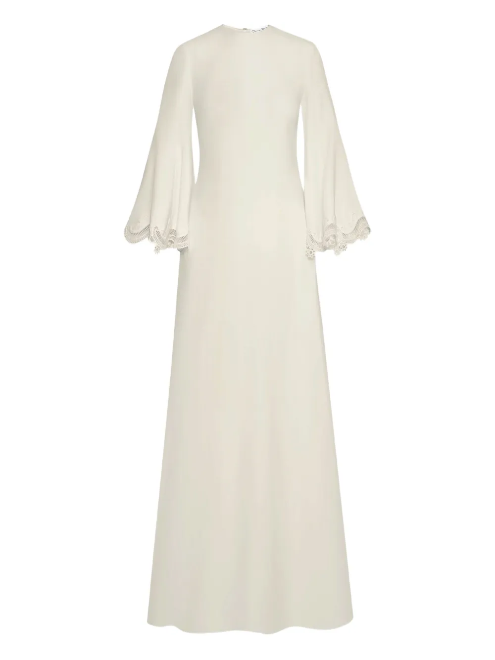 lace-trim kaftan dress