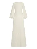 Oscar de la Renta lace-trim kaftan dress - Neutrals
