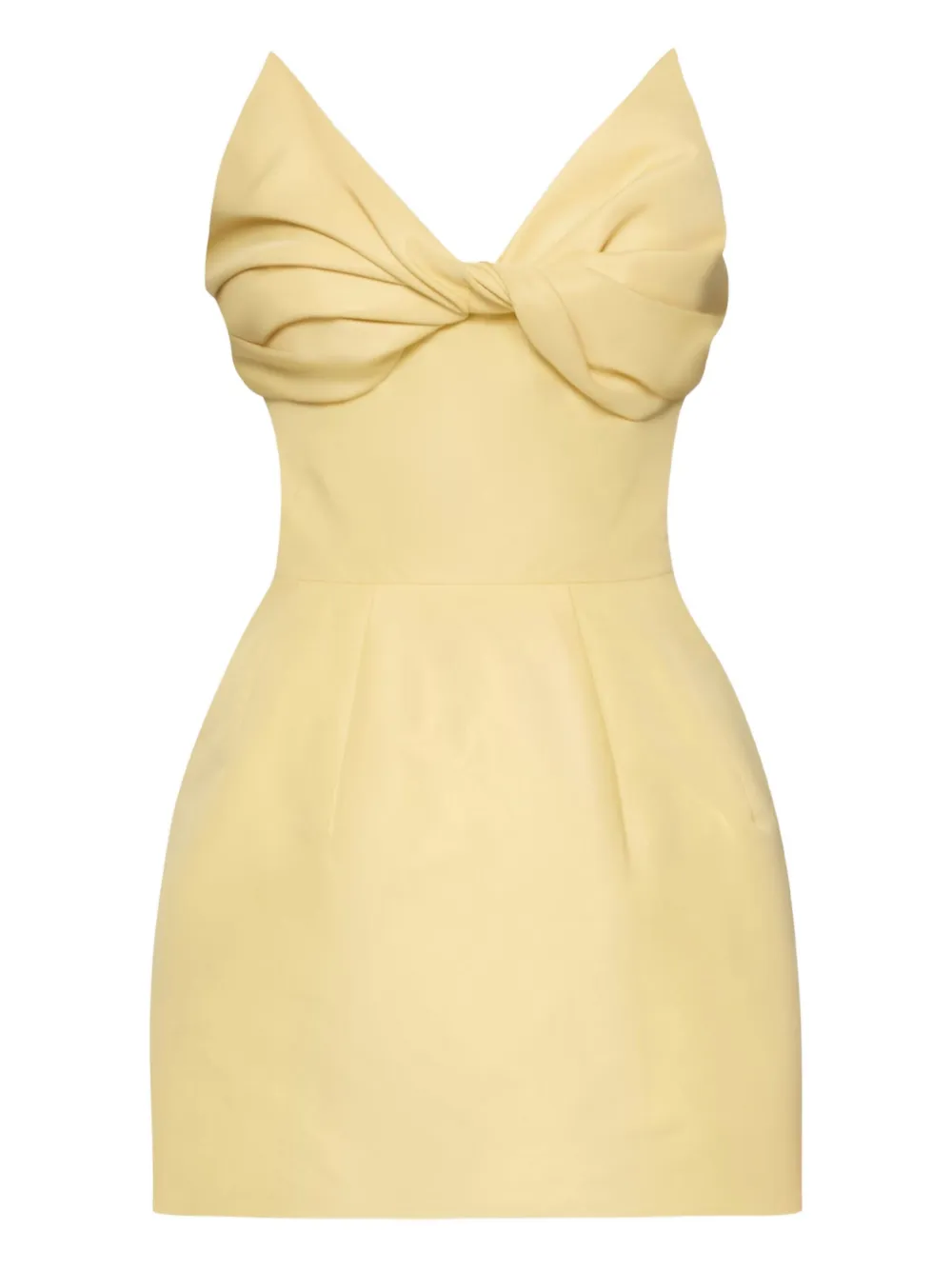 bow-detailed faille cocktail dress