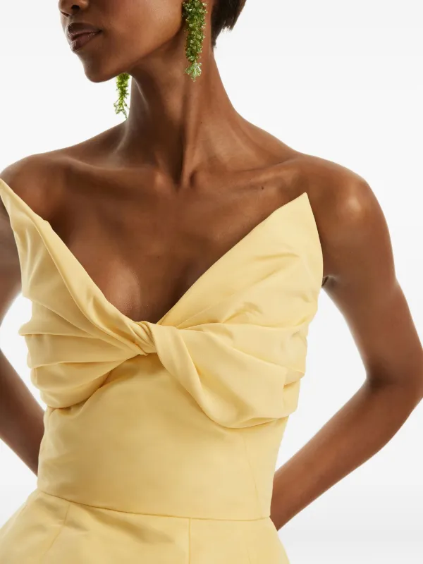 crystal-embellished strapless gown