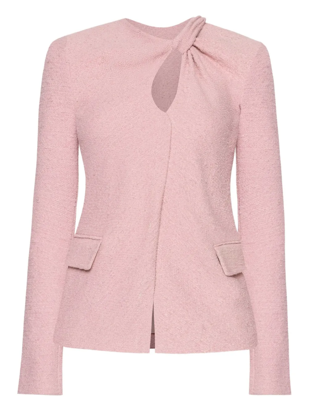 twist-embellished jacket