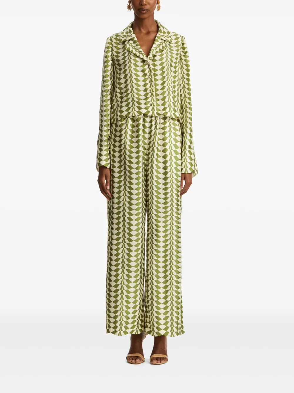 Oscar de la Renta Zijden blouse - Beige