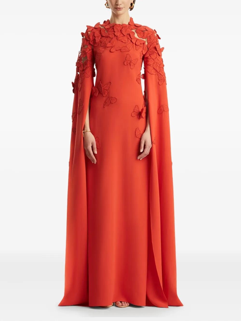 Oscar de la Renta butterfly-embroidered kaftan dress | Evening Dresses | Image 2