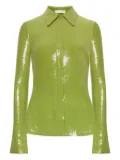Oscar de la Renta sequinned shirt - Green