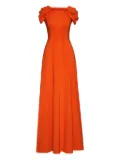 Oscar de la Renta cady gown dress - Orange