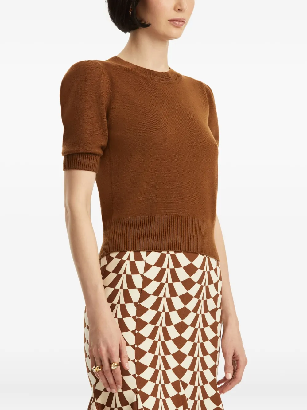 Oscar de la Renta Trui van scheerwol Bruin
