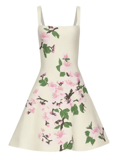 Oscar de la Renta floral-jacquard dress