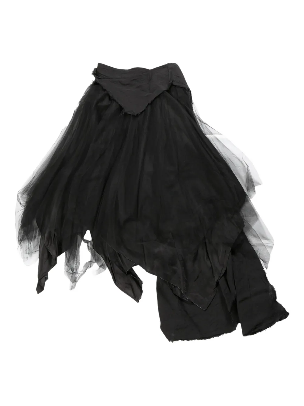 Marc Le Bihan asymmetrical panelled skirt - ブラック Marc Le Bihan asymmetrical panelled skirt - ブラック