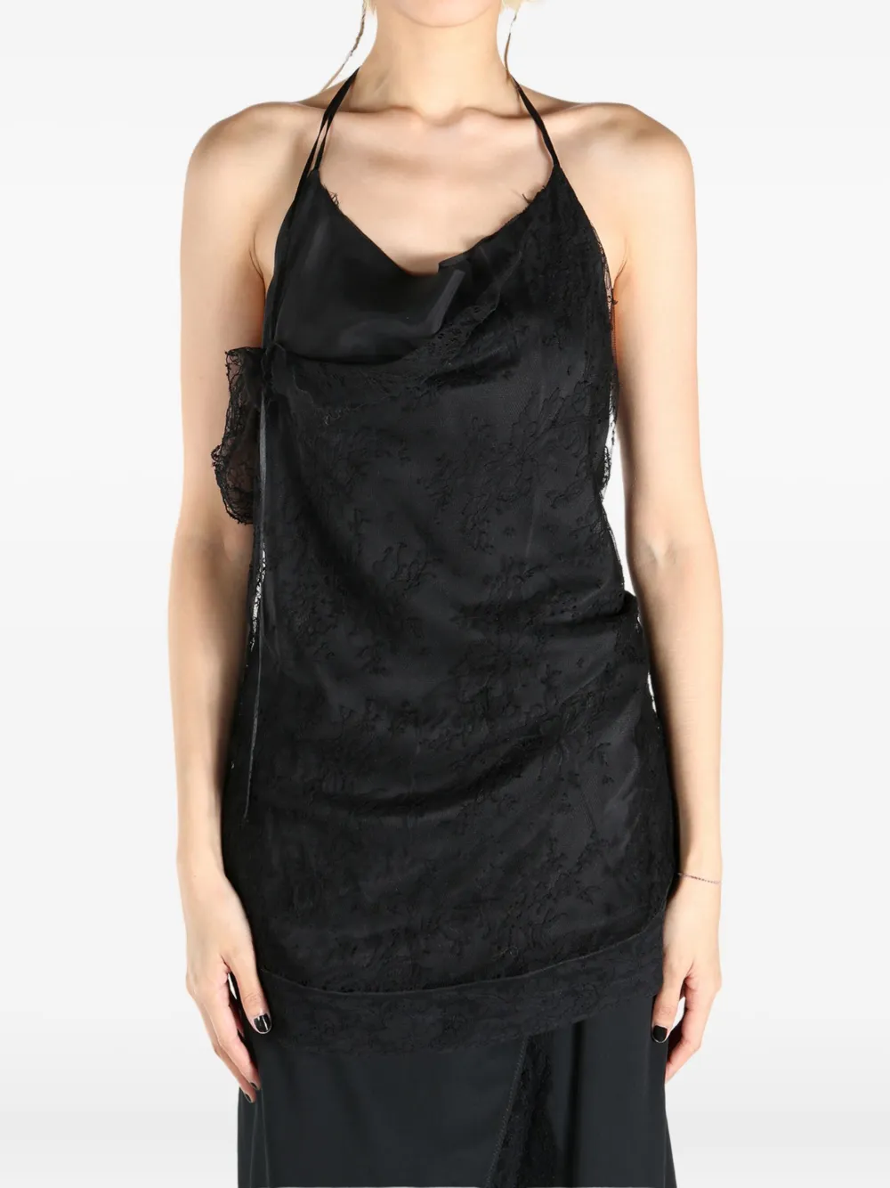 Marc Le Bihan lace-panelled top | negro | Image 1