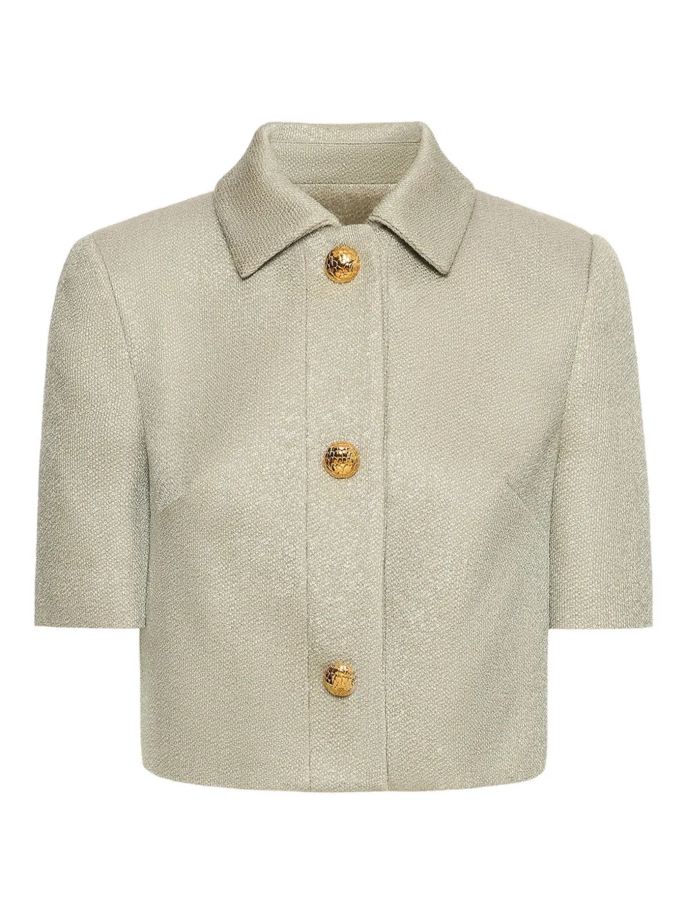 Oscar de la Renta sequin-embellished tweed jacket | Silver | Image 1