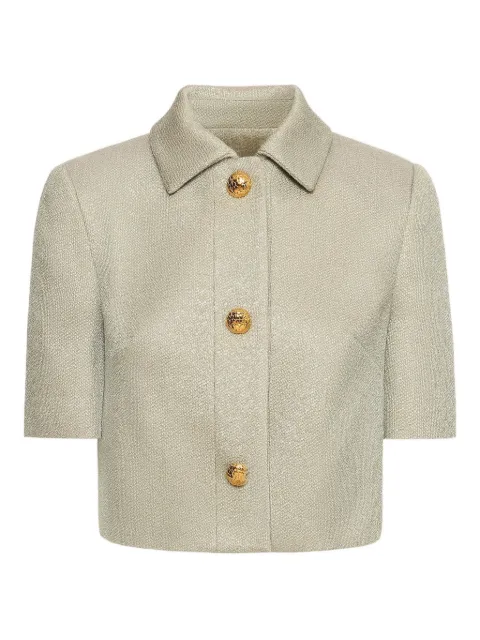 Oscar de la Renta sequin-embellished tweed jacket