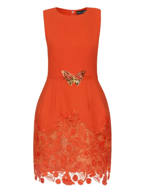 Oscar de la Renta guipure lace mini dress