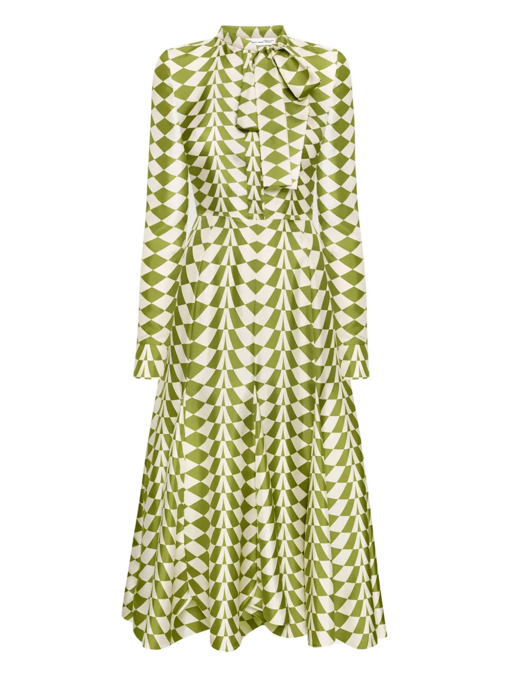 geometric-print midi dress