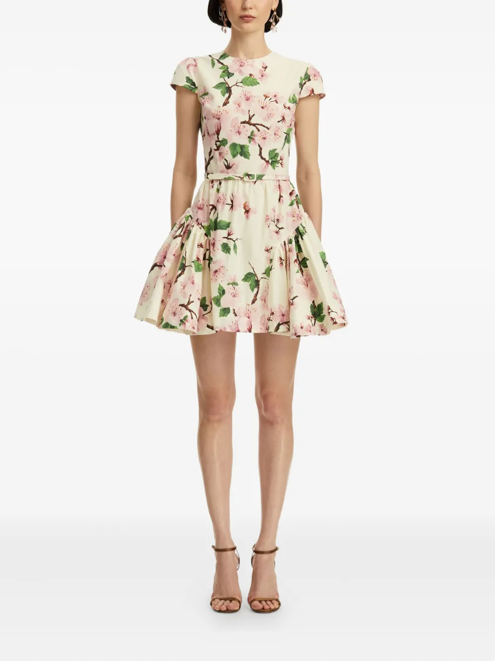 Oscar de la Renta Linnen mini-jurk - Wit