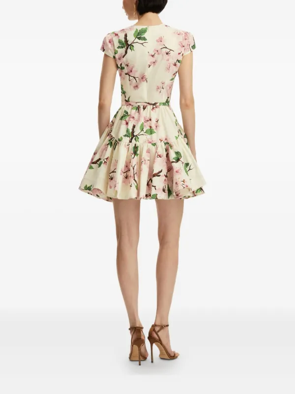 Oscar De La Renta Cotton Mini Dress | White | FARFETCH
