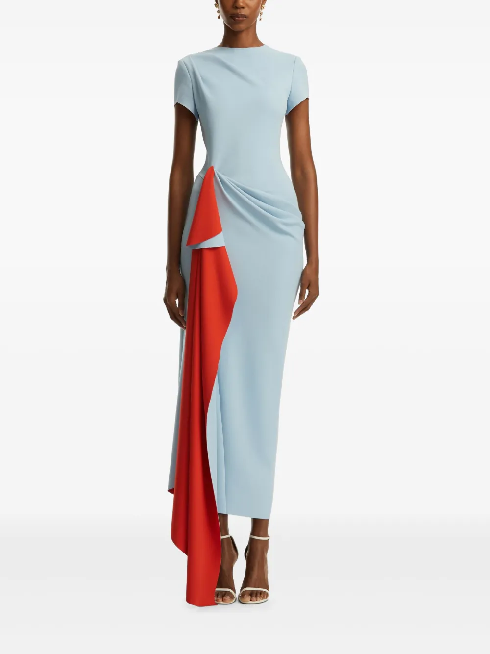 Oscar de la Renta Tweekleurige jersey jurk - Blauw