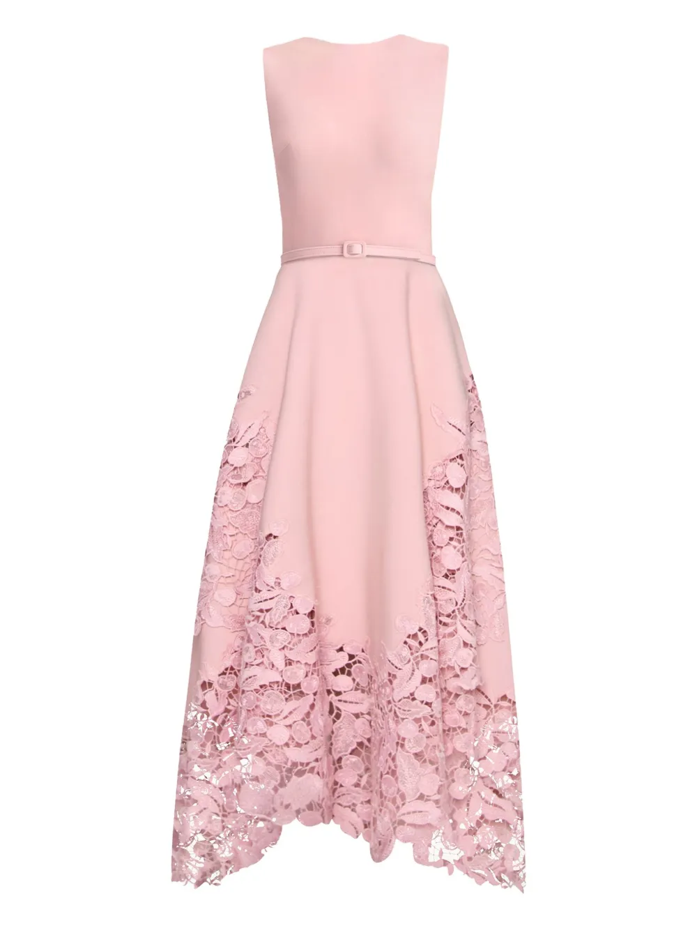 Cherry Guipure Lace midi dress