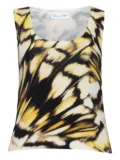 Oscar de la Renta butterfly-print tank top - Black