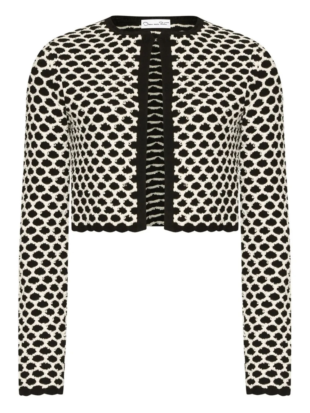 Oscar de la Renta ハニカム カーディガン - ブラック Oscar de la Renta ハニカム カーディガン - ブラック