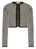 Oscar de la Renta honeycomb-knit cardigan - Black