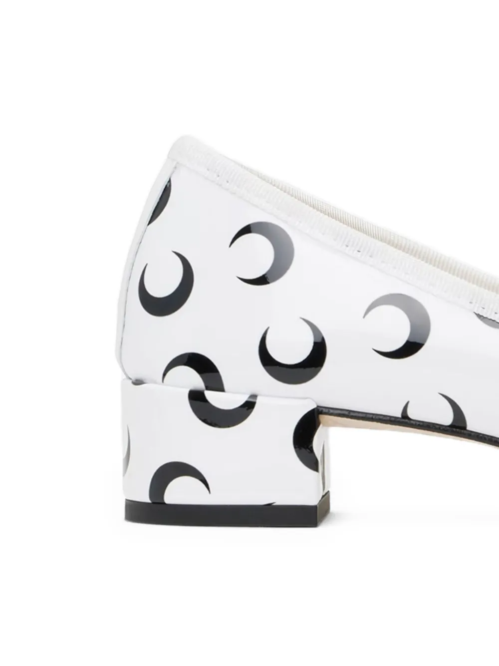 Repetto X Marine Serre 30mm Camille Moon Pumps In White