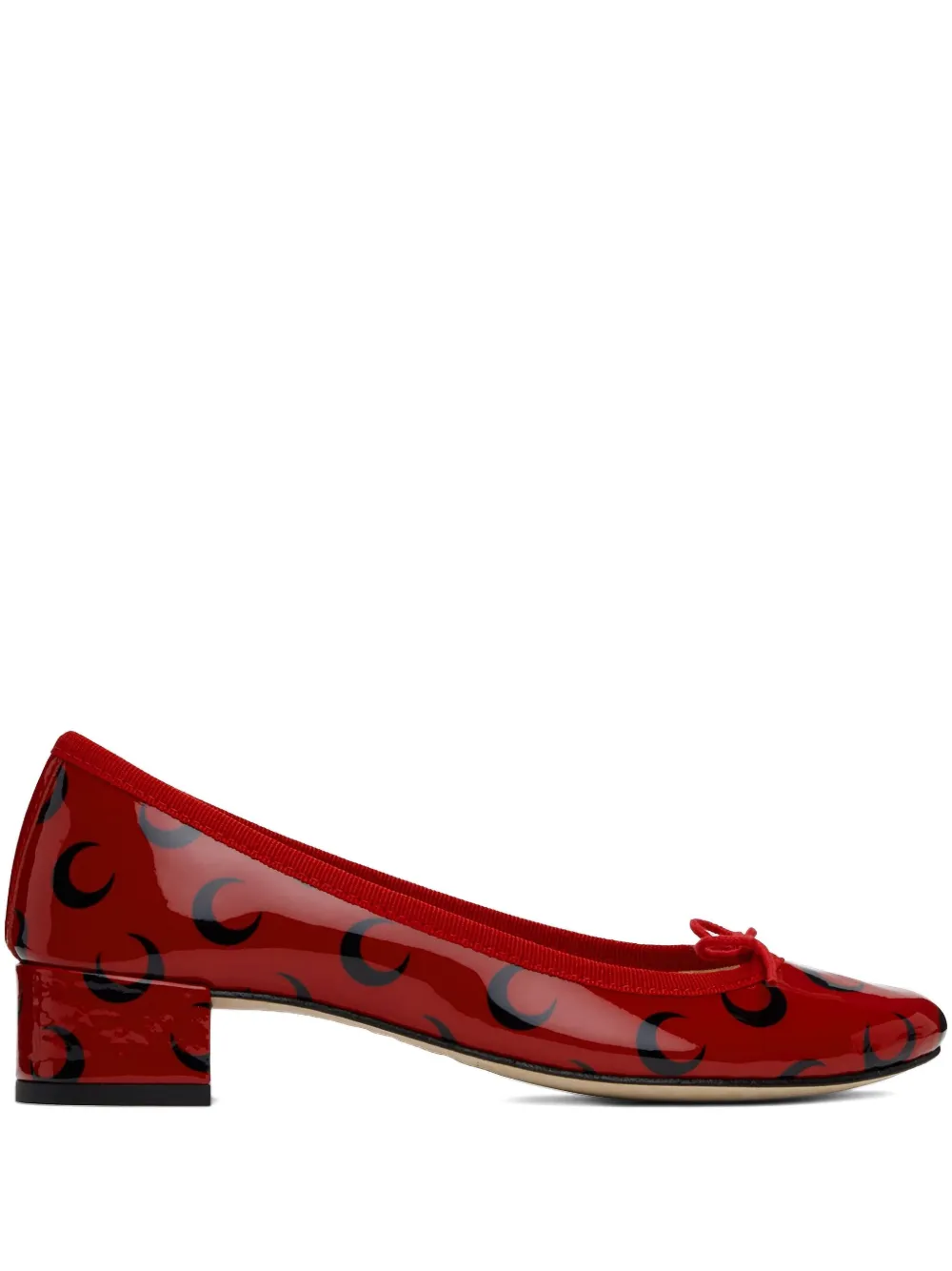 Repetto X Marine Serre 30mm Camille Moon Pumps In Red