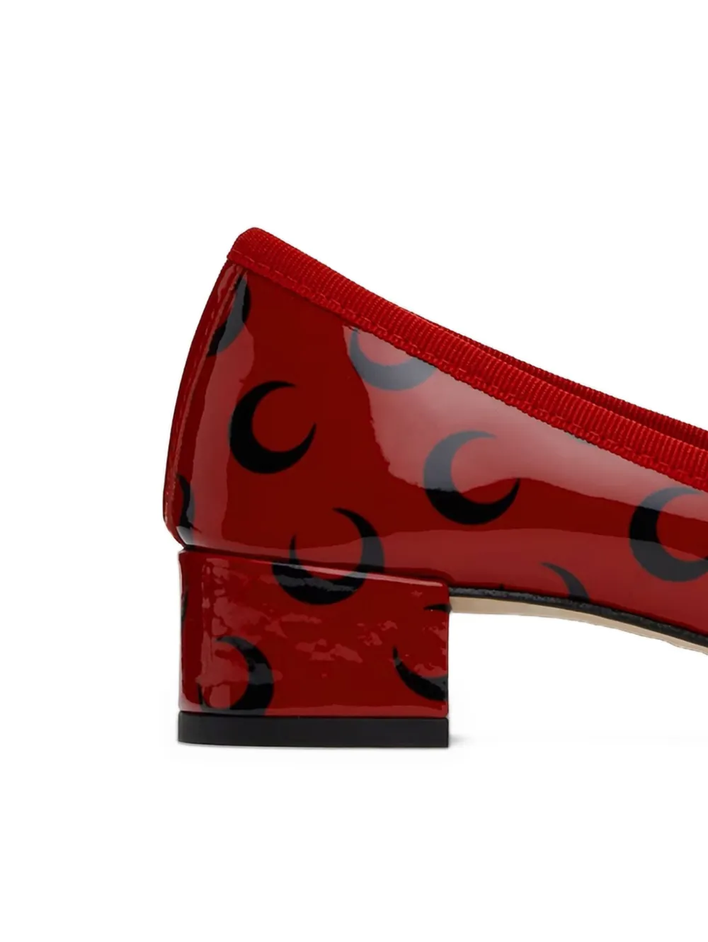 Repetto X Marine Serre 30mm Camille Moon Pumps In Red