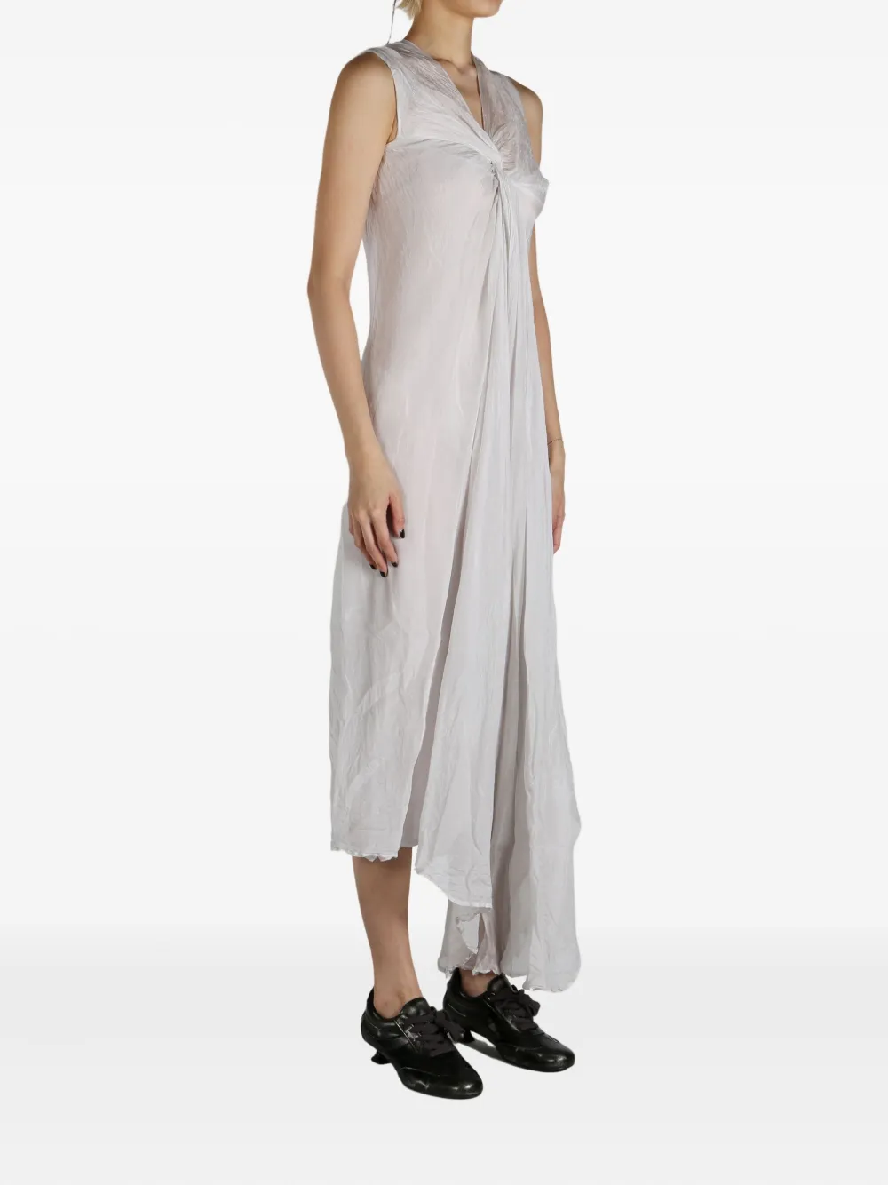 Marc Le Bihan draped sleeveless maxi dress Beige