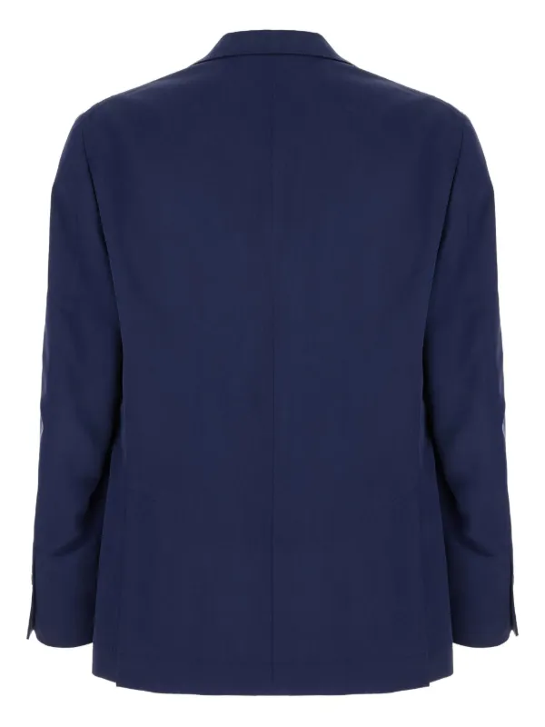 Brunello Cucinelli single-breasted Silk Jacket Blue FARFETCH ID