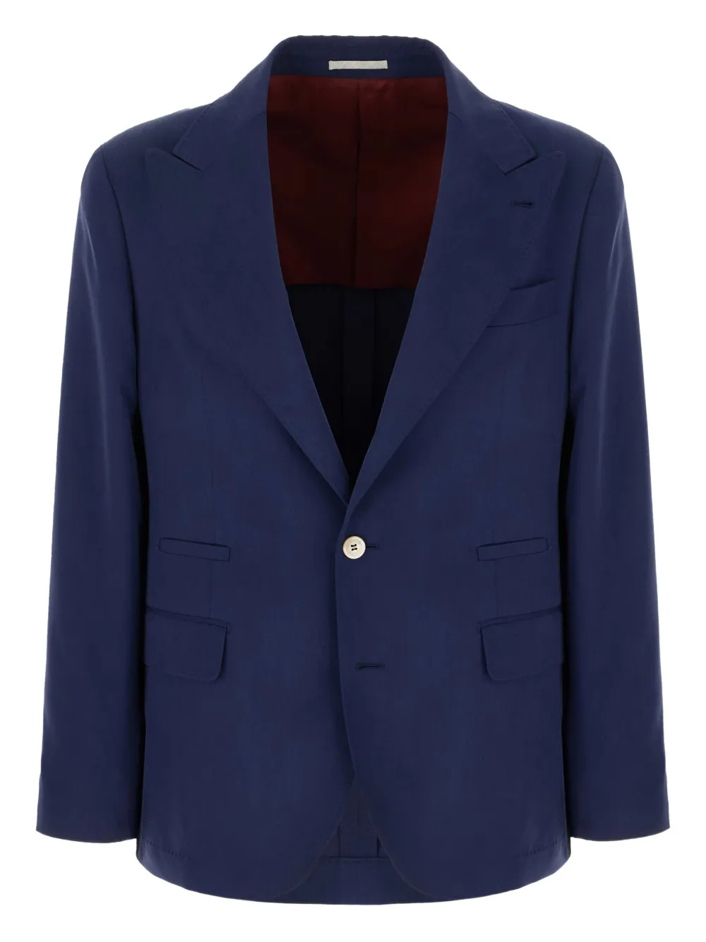 Brunello Cucinelli Jack met enkele rij knopen Blauw