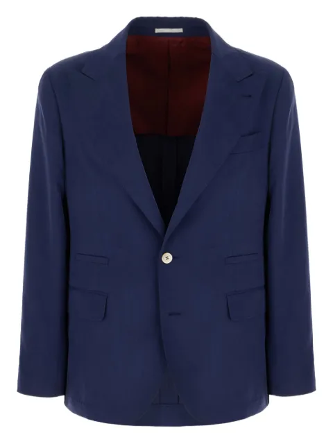 Brunello Cucinelli single-breasted silk jacket