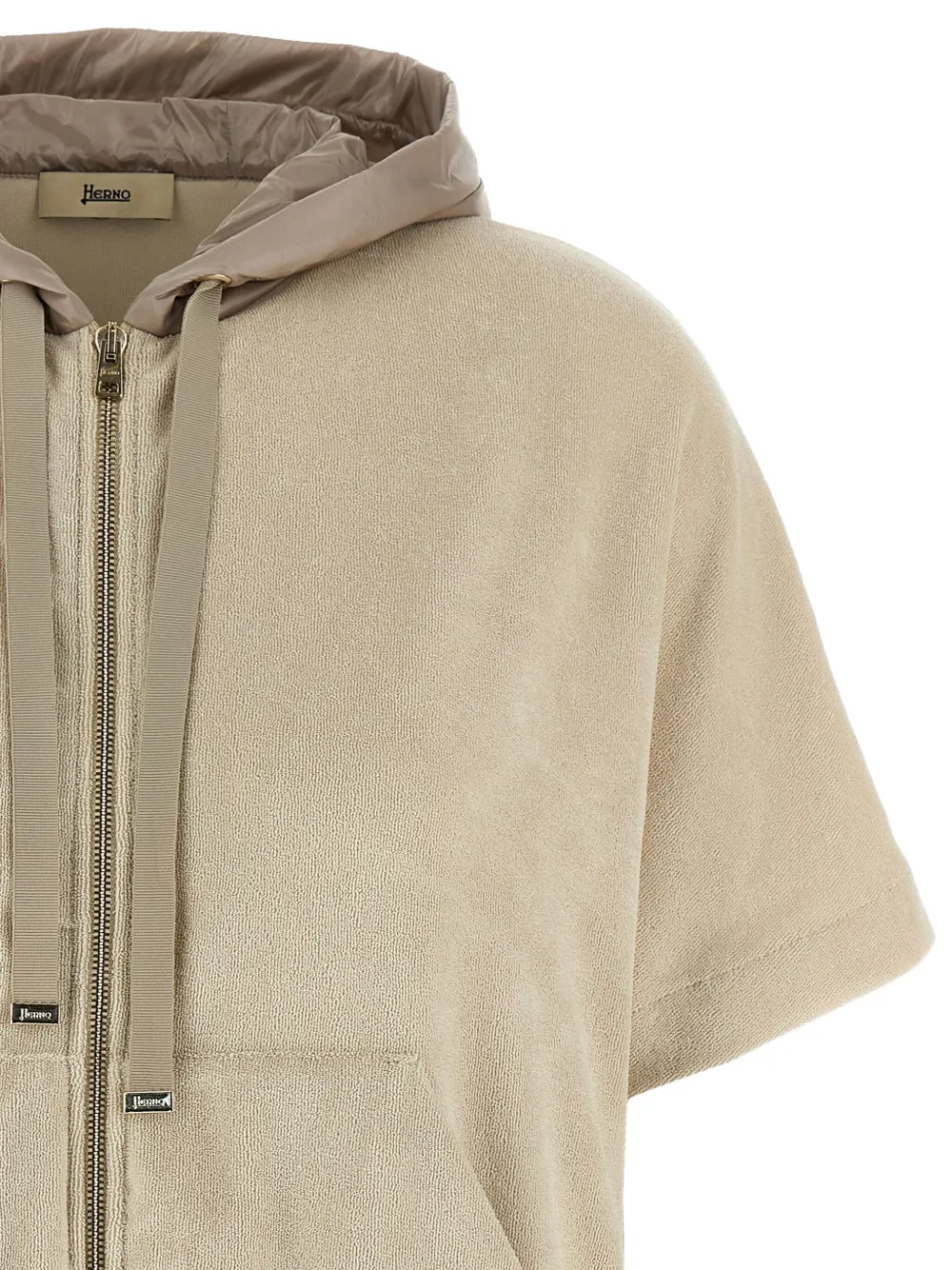Herno Jersey hoodie Beige