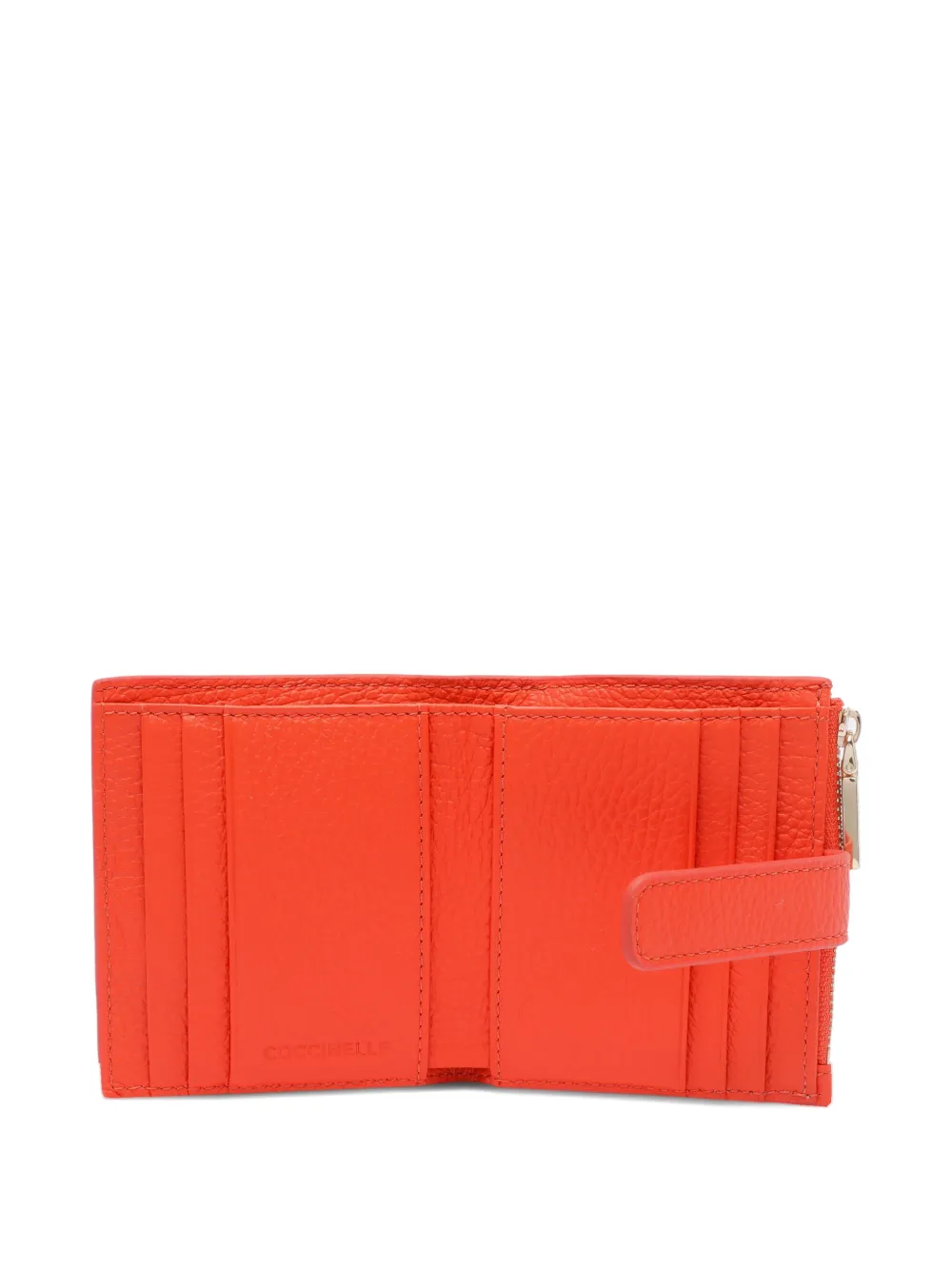 Coccinelle logo-plaque leather wallet - Oranje