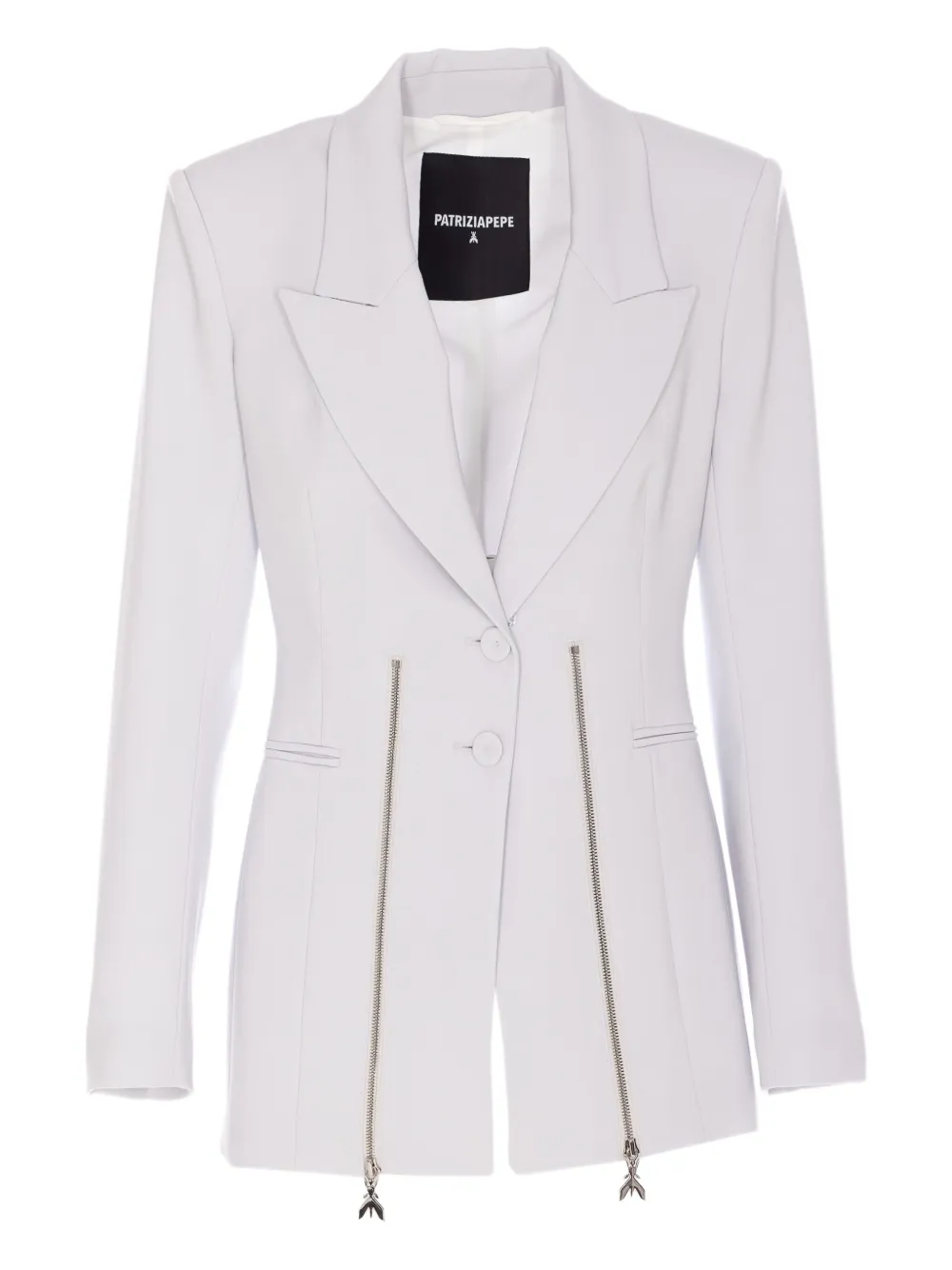 Patrizia Pepe Blazer met ritsdetail Grijs
