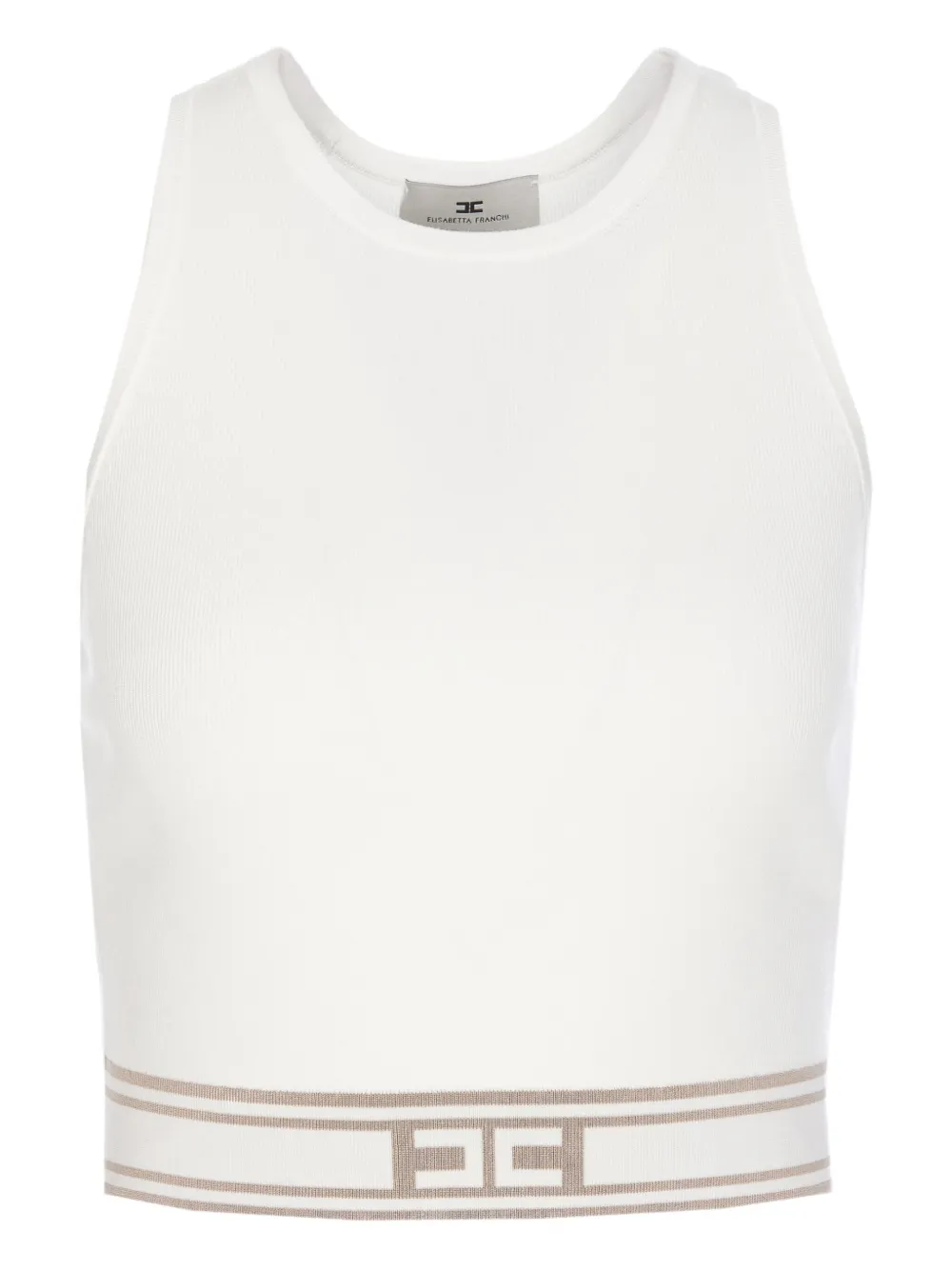 Elisabetta Franchi Tanktop met contrasterende band Wit